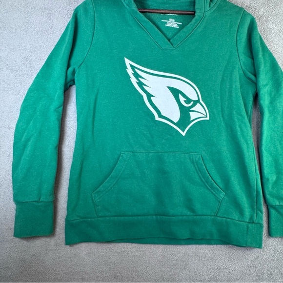 Women’s Fanatics Kelly Green NFL Arizona Cardinal’s Pullover Hoodie Medium - Picture 10 of 16